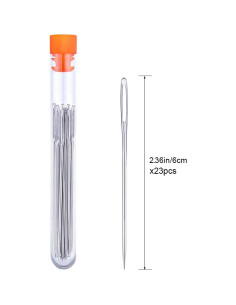 Juego de Agujas de Coser JNENERY 23 Piezas Ojo Grande 6cm 2