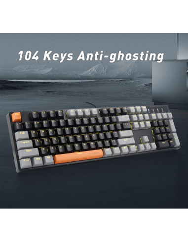 Teclado Mecánico E-YOOSO Z-14 Interruptores Rojos 104 Teclas