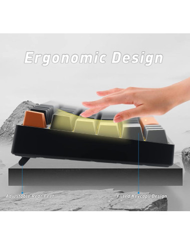 Teclado Mecánico E-YOOSO Z-14 Interruptores Rojos 104 Teclas