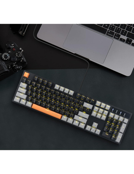 Teclado Mecánico E-YOOSO Z-14 Interruptores Rojos 104 Teclas