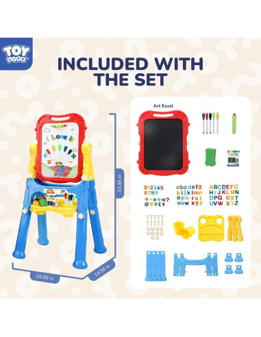 Caballete de Arte STEAM Life para Niños 4 en 1 Ajustable