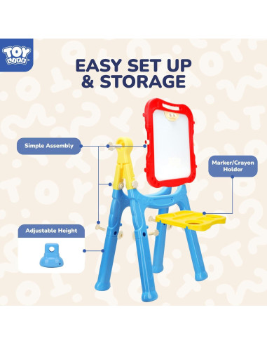 Caballete de Arte STEAM Life para Niños 4 en 1 Ajustable