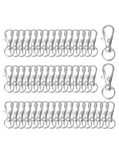 Ganchos de Snap Giratorios ZoloAJay 50pcs Metal Plata 32mm