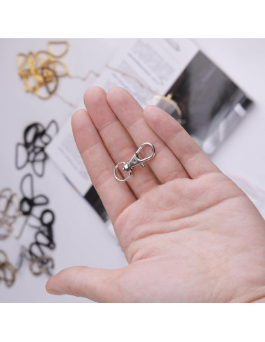 Ganchos de Snap Giratorios ZoloAJay 50pcs Metal Plata 32mm