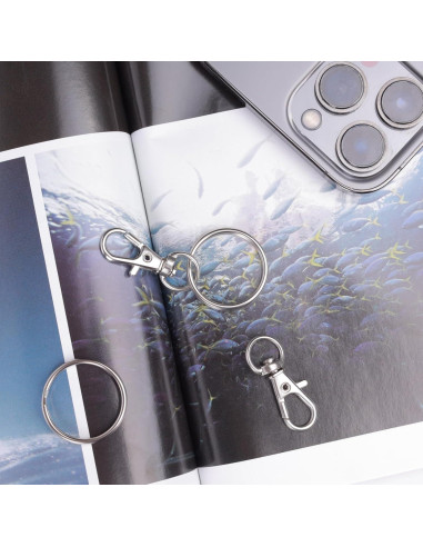 Ganchos de Snap Giratorios ZoloAJay 50pcs Metal Plata 32mm