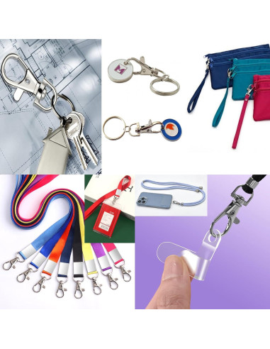 Ganchos de Snap Giratorios ZoloAJay 50pcs Metal Plata 32mm