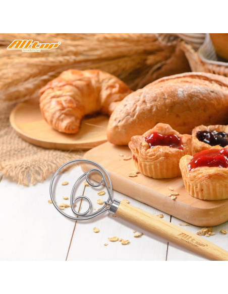 Batidor Danés de Masa ALLTOP - Acero Inoxidable 150g