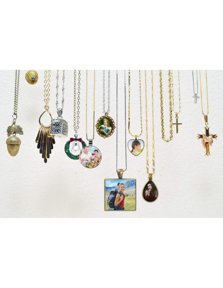 Bandejas para Colgantes Anezus 60 Pcs con Cabochones de Vidrio