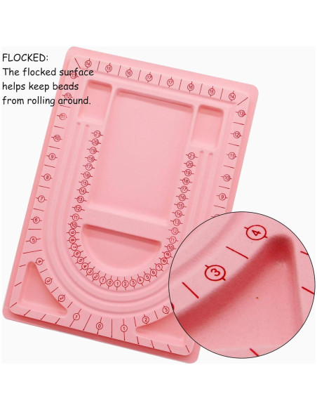 Tablero de Perlas H&W Rosa 32.7x24 cm para Joyería DIY