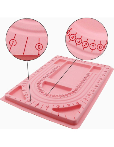 Tablero de Perlas H&W Rosa 32.7x24 cm para Joyería DIY