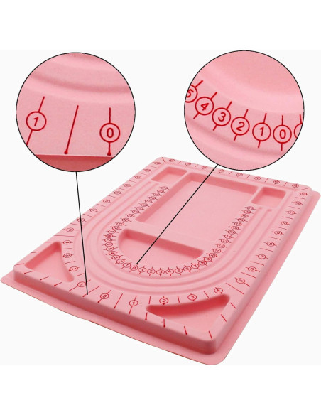 Tablero de Perlas H&W Rosa 32.7x24 cm para Joyería DIY