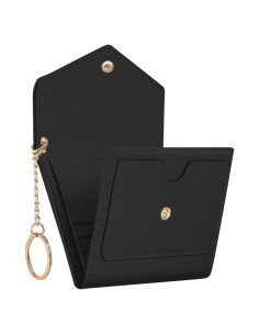 Billetera Mujer Gostwo RFID Trifold Cuero Compacta Negra