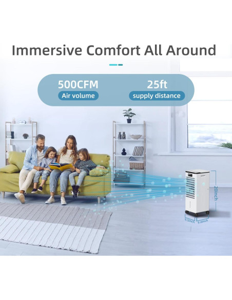 Acondicionador de Aire Portátil Feculs 3-en-1 7.48L 110V