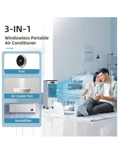 Acondicionador de Aire Portátil Feculs 3-en-1 7.48L 110V