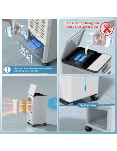 Acondicionador de Aire Portátil Feculs 3-en-1 7.48L 110V