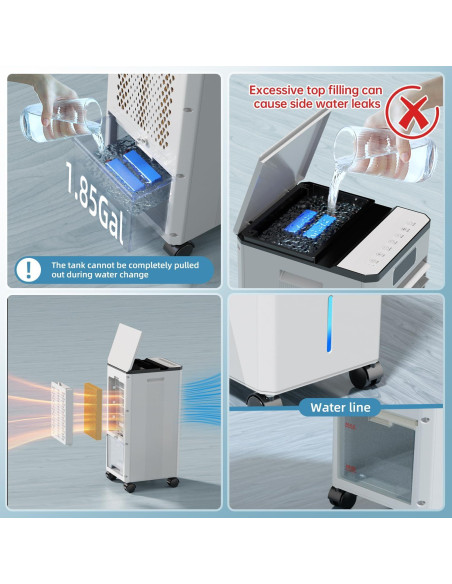 Acondicionador de Aire Portátil Feculs 3-en-1 7.48L 110V