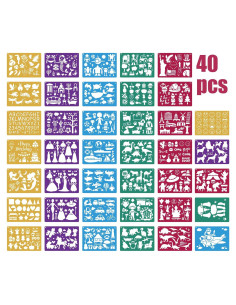 Set de Plantillas de Dibujo Kaemi 40 Piezas para Niños
