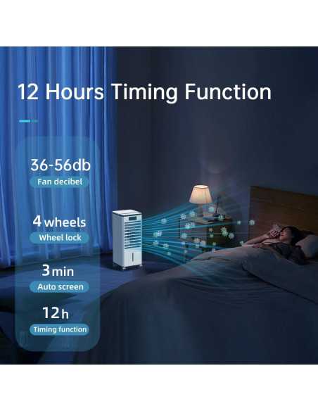 Acondicionador de Aire Portátil Feculs 3-en-1 7.48L 110V