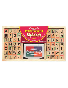 Juego de Sellos de Alfabeto de Madera Melissa & Doug - 56 Piezas