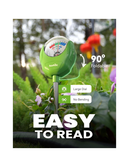 Medidor de Humedad del Suelo RAINPOINT DA01G Verde 30.96cm Medidor de Humedad del Suelo RAINPOINT DA01G Verde 30.96cm
