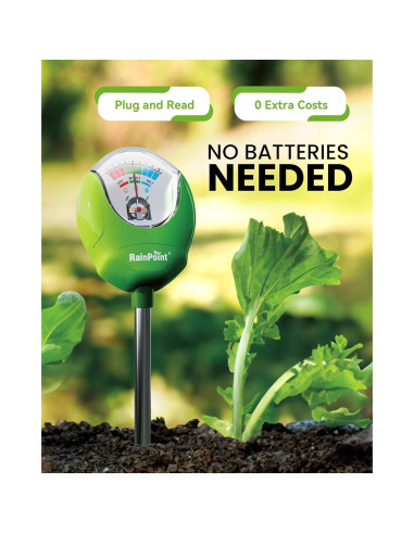 Medidor de Humedad del Suelo RAINPOINT DA01G Verde 30.96cm