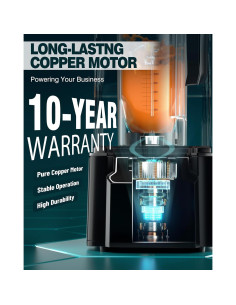 Mezclador Profesional WantJoin K90 Silencioso 2200W 2.2L Negro 2