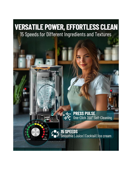 Mezclador Profesional WantJoin K90 Silencioso 2200W 2.2L Negro