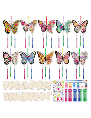 Kit de Campanas de Viento Colingmill 30 Piezas DIY Mariposa