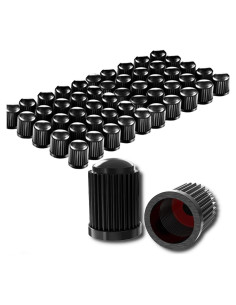 CKAuto 50 Tapas de Válvula Neumático Universal Negro