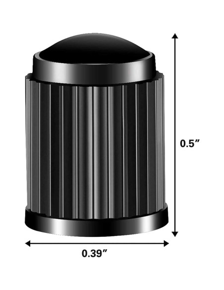 CKAuto 50 Tapas de Válvula Neumático Universal Negro