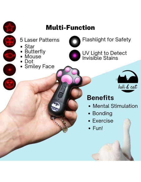 Juguete Láser Recargable para Gatos Luli & Cat - 3 Modos