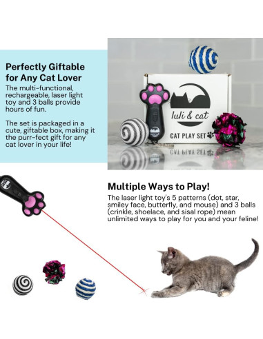Juguete Láser Recargable para Gatos Luli & Cat - 3 Modos