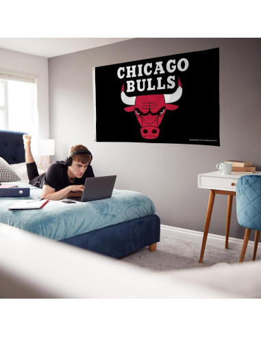 Bandera Rico Industries Chicago Bulls 91x152 cm con Ojales