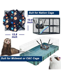 Hamaca para Hurones FULUE Galaxia Negra 2 en 1 35.1x25.4cm 2