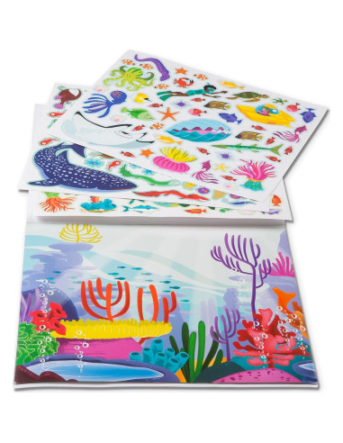 Bloc de Actividades de Pegatinas Reutilizables Melissa & Doug - Bajo el Mar
