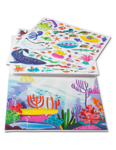 Bloc de Actividades de Pegatinas Reutilizables Melissa & Doug - Bajo el Mar