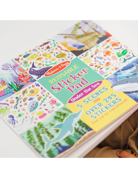 Bloc de Actividades de Pegatinas Reutilizables Melissa & Doug - Bajo el Mar