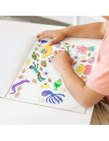 Bloc de Actividades de Pegatinas Reutilizables Melissa & Doug - Bajo el Mar