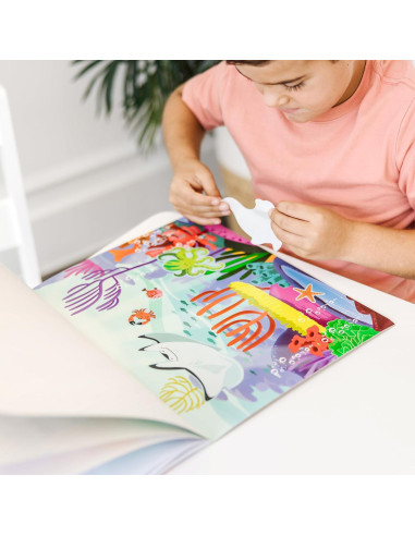 Bloc de Actividades de Pegatinas Reutilizables Melissa & Doug - Bajo el Mar