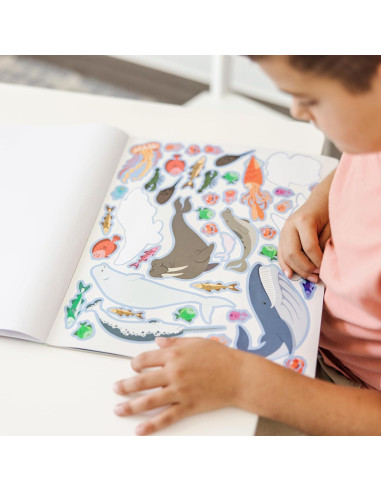 Bloc de Actividades de Pegatinas Reutilizables Melissa & Doug - Bajo el Mar