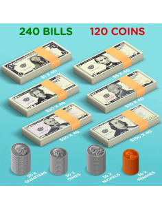 Juego de Dinero de Juguete Learn & Climb - 360 Piezas 2