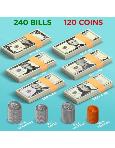 Juego de Dinero de Juguete Learn & Climb - 360 Piezas