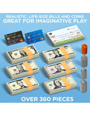 Juego de Dinero de Juguete Learn & Climb - 360 Piezas