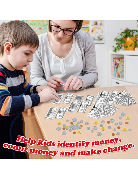 Juego de Actividad de Dinero Dingliu - 60 Billetes y Monedas