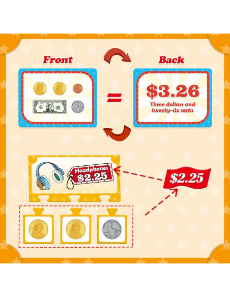 Juego de Actividad de Dinero Dingliu - 60 Billetes y Monedas