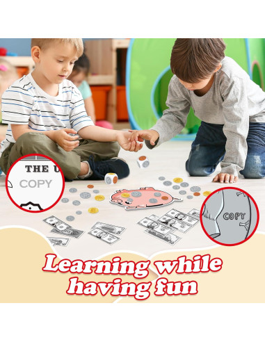 Juego de Actividad de Dinero Dingliu - 60 Billetes y Monedas