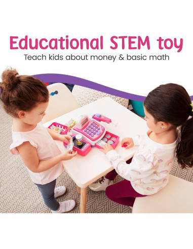 Caja Registradora Electrónica Prextex con Dinero de Juguete