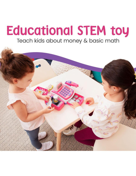 Caja Registradora Electrónica Prextex con Dinero de Juguete