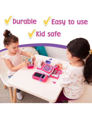 Caja Registradora Electrónica Prextex con Dinero de Juguete