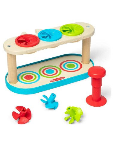 Juguete de Desarrollo Melissa & Doug con Trompos 2+ - Madera FSC